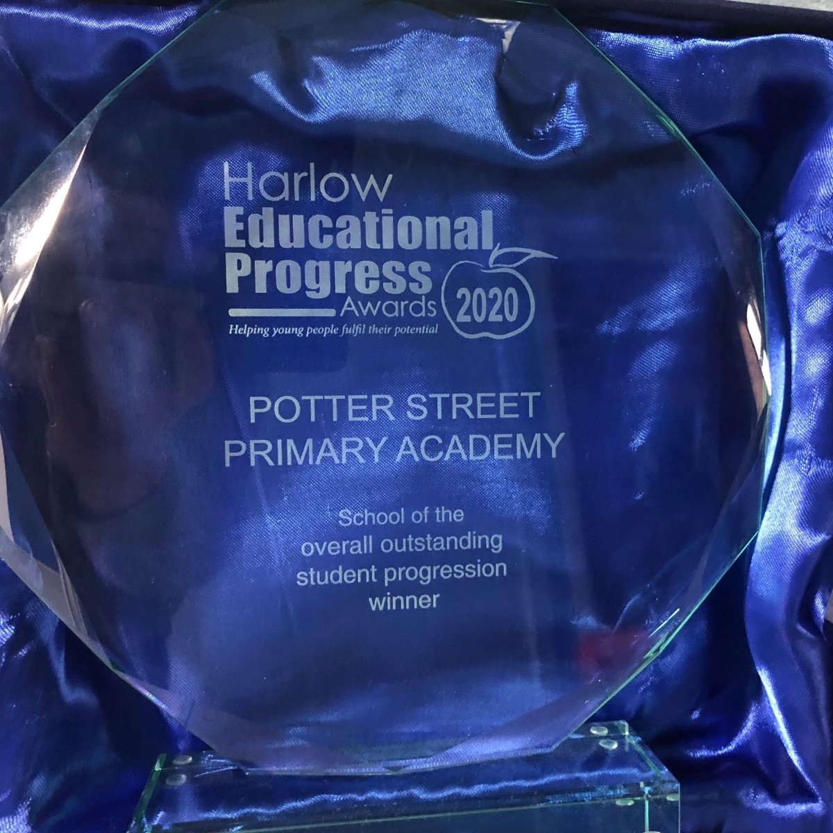 Potter Street Academy Celebrating recognition at Harlow Educational